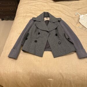 Gray Double-Breasted Women's Jacket